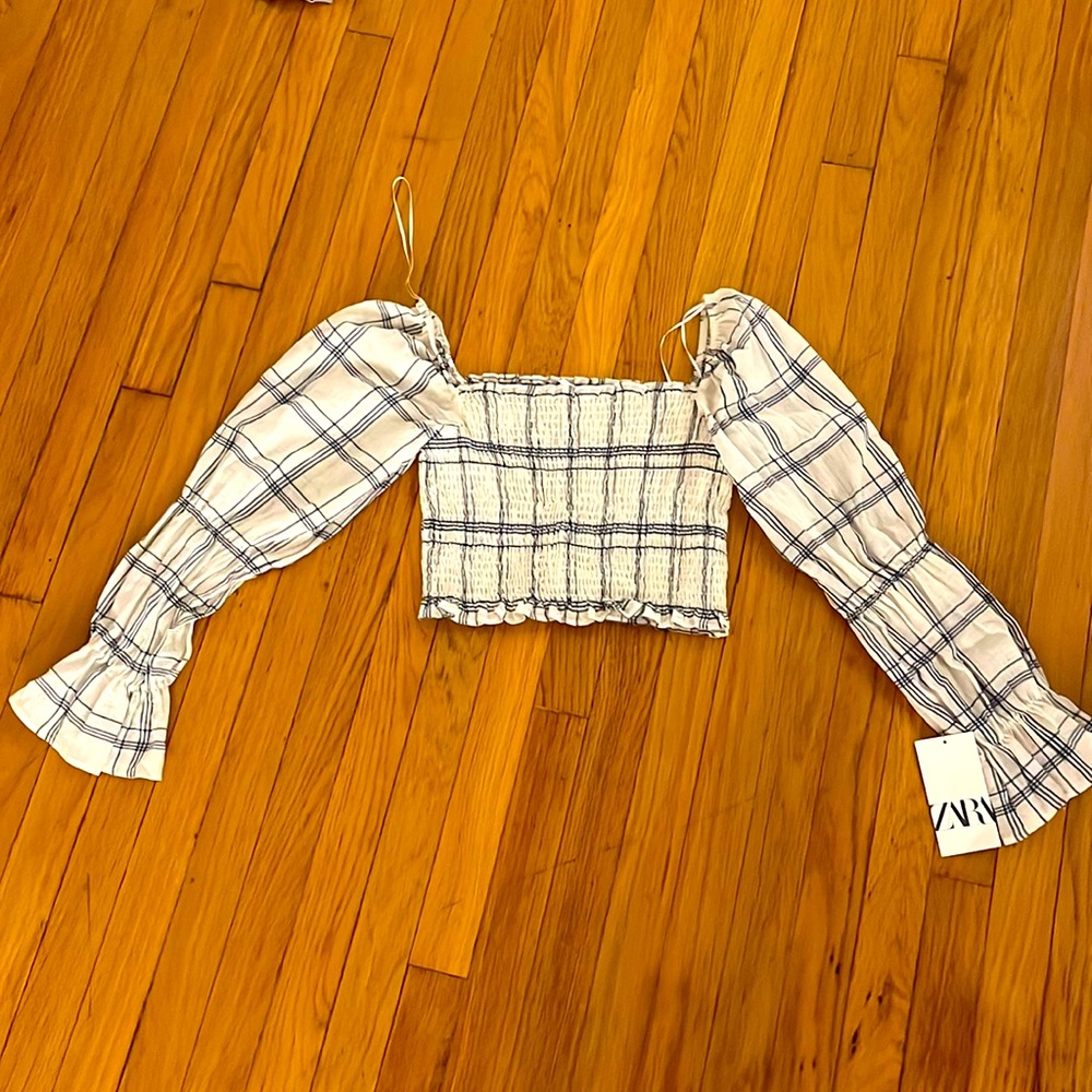 Gingham Crop Top NWT